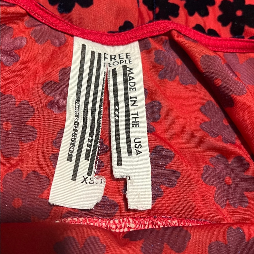 RARE Free People Ninties Drew Velvet Flocked Flower Mesh Dress XS - Picture 11 of 13